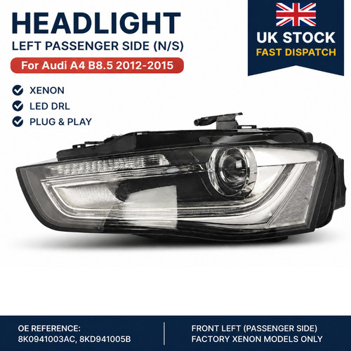 Headlight left passenger side - headlight,