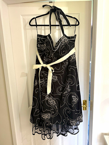 Debut black white floral - black, &