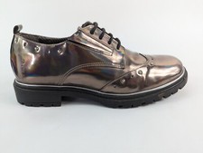 Primigi Girls Metallic Leather Brogue Shoes UK 4 EU 37