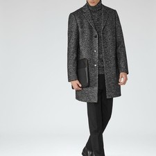 Reiss Robert’s Overcoat Grey Melange XXL P2P 24inch