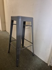 tolix style bar stool In Grey