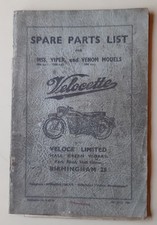 Velocette Parts Book MSS
