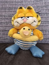 Vintage Garfield  1980's Dakin Swimsuit With Rubber Ring And Duck