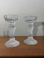 Pair of Vintage pressed clear