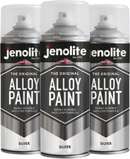 Jenolite Car Alloy Wheel Paint Automotive Refurbish Restore Silver 400ml 3-Pack