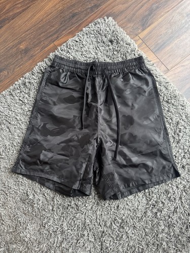 Bape camo logo shorts black - logo,