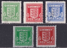 Guernsey 1941-44 KGVI War Occupation Selection to 2½d Used SG1-5 cat £64