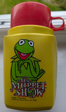 Kermit The Frog Muppets Thermos Roughneck Flask, 1970s cult TV
