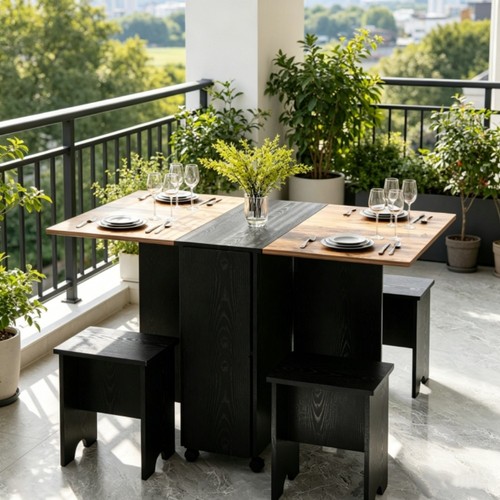 Folding dining table and - dining, 4