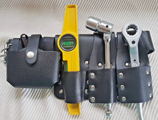 BBI Black Leather Scaffolding Tool Belt with Full Tool Set New Features