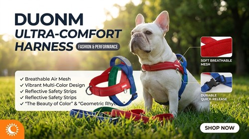 Reflective pull dog - reflective, harness