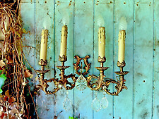 ANTIQUE FRENCH BRONZE CHATEAU WALL SCONCE LARGE FABULOUS WALL LIGHT  APP 2.5 KG