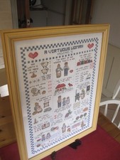 Vintage Handcrafted Cross Stitch Sampler Entitled ‘A Virtuous Woman’ 
