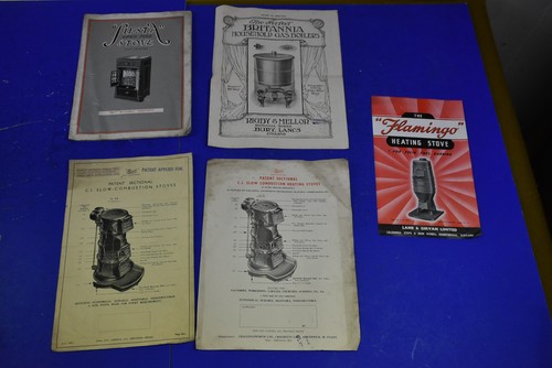 Five old vintage leaflets for - leaflets,