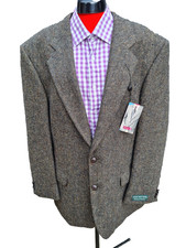 Marks & Spencer Tweed Blazer Jacket Men's 42R Green Herringbone Sartorial z2062