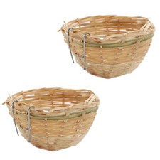 2pcs bamboo woven canary - canary, nest