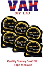 6 x Stanley 5m Tylon Tape