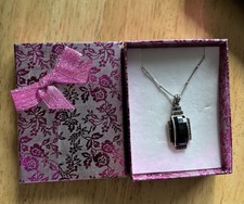 Next Stirling Silver Necklace With Black Stone