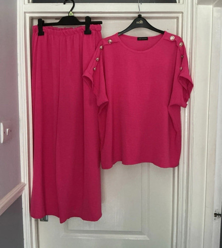 Women pink piece co ord - pink, 2-piece