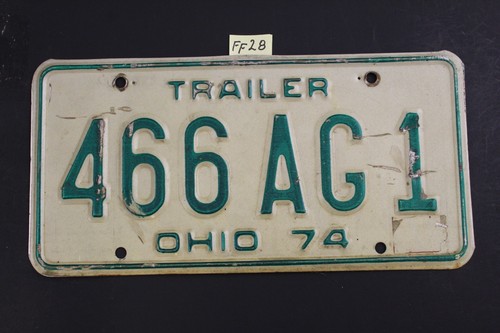 1974 ohio trailer license - -,