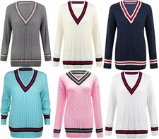 Ladies Cardigans Cable Knitted