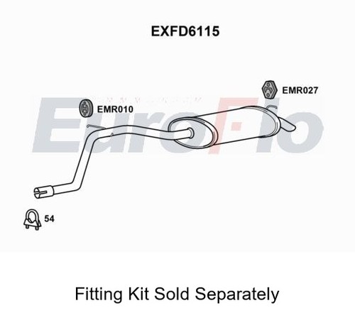Rear muffler silencer - rear,
