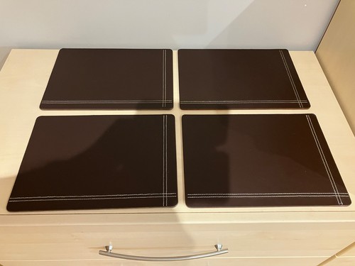 Faux leather table mats - leather,