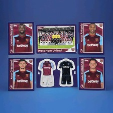 7 WEST HAM Merlin 2018 Premier League Unpeeled Stickers Topps