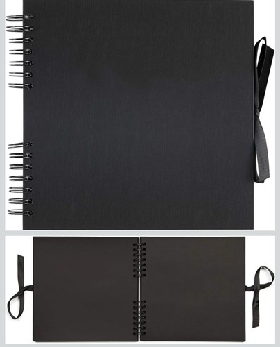 Black craft square scrapbook - black,
