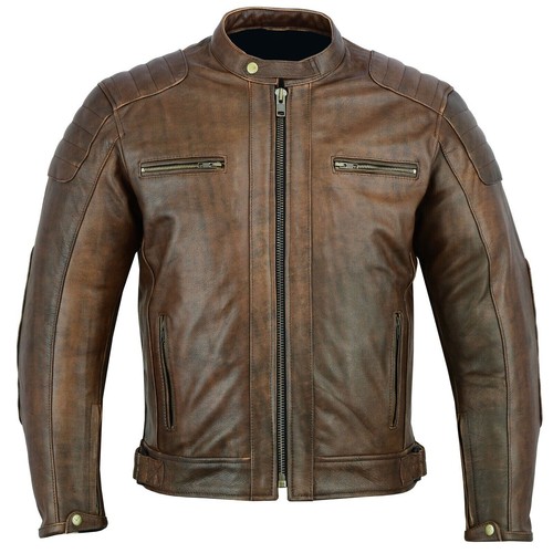 Men leather motorbike - men's,