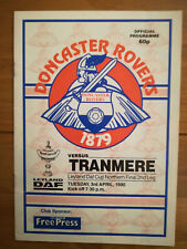 Doncaster Rovers v Tranmere Rovers football programme 3rd April 1990 Leyland DAF