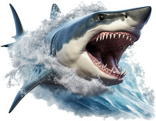 Shark Dolphin Vinyl Decal