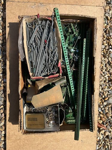 Meccano parts including
