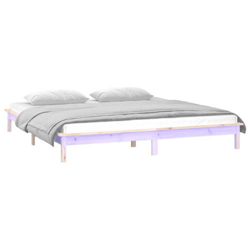 Solid wood led bed - wood, home