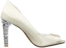 £89 DUNE DOLIMA SIZE 5 6 7 IVORY CREAM SATIN DIAMANTE BRIDAL OCCASION SHOES BNWB