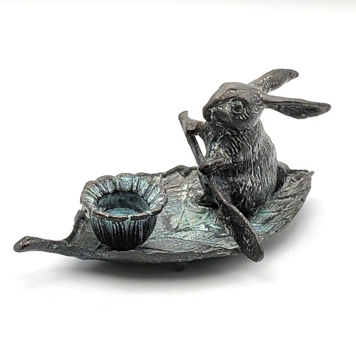 Bronze bunny rabbit paddling - rabbit,