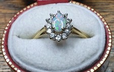 18 Carat Gold Diamond And Opal