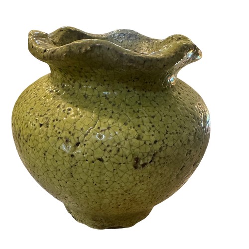 Chartreuse green crackle glaze - chartreuse,