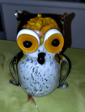 Art Glass Decorative Owl Paperweight of decent size