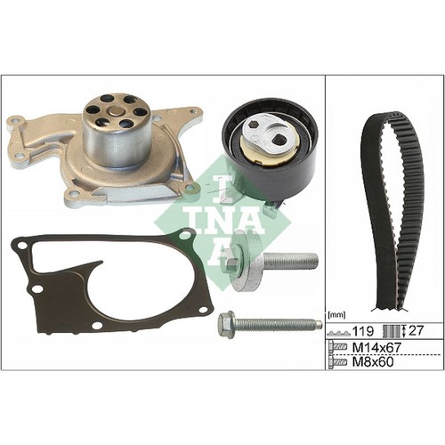 Timing belt water pump kit - belt,