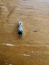 Green Tourmaline 14 Kt White