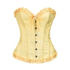 Jacquard ruffle trim boned - jacquard,