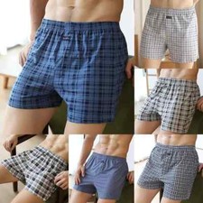 Pack of 3 6 12Men's Woven Boxer Shorts, Loose Fit Cotton Underwear, S-2XL Lot