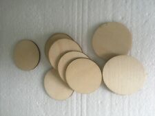 10 x Wooden Plain Round Circle
