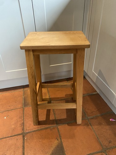 Bar stool light oak finish - stool, in