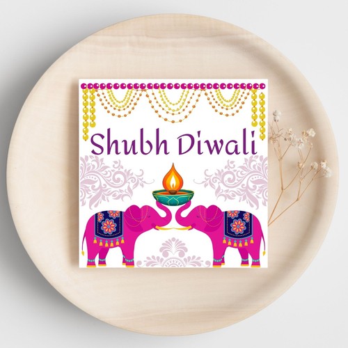 Happy diwali greeting card - happy,