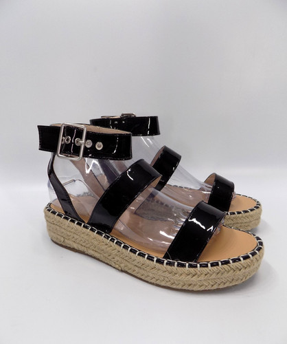 Black platform sandals - platform,