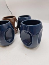 Holkham Pottery Owl Mugs Vintage Retro x 4