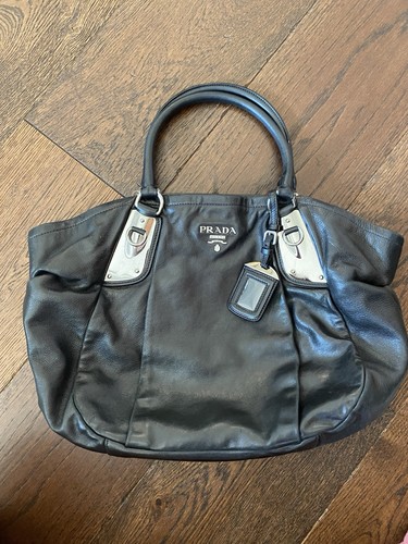 Prada black leather vintage - prada,
