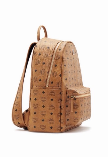 Cognac mcm medium backpack - mcm,